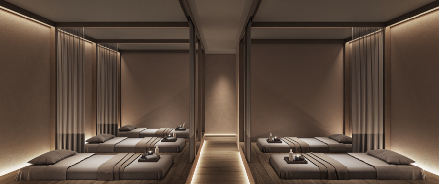 Sook Kaya massage treatment room with calming ambiance